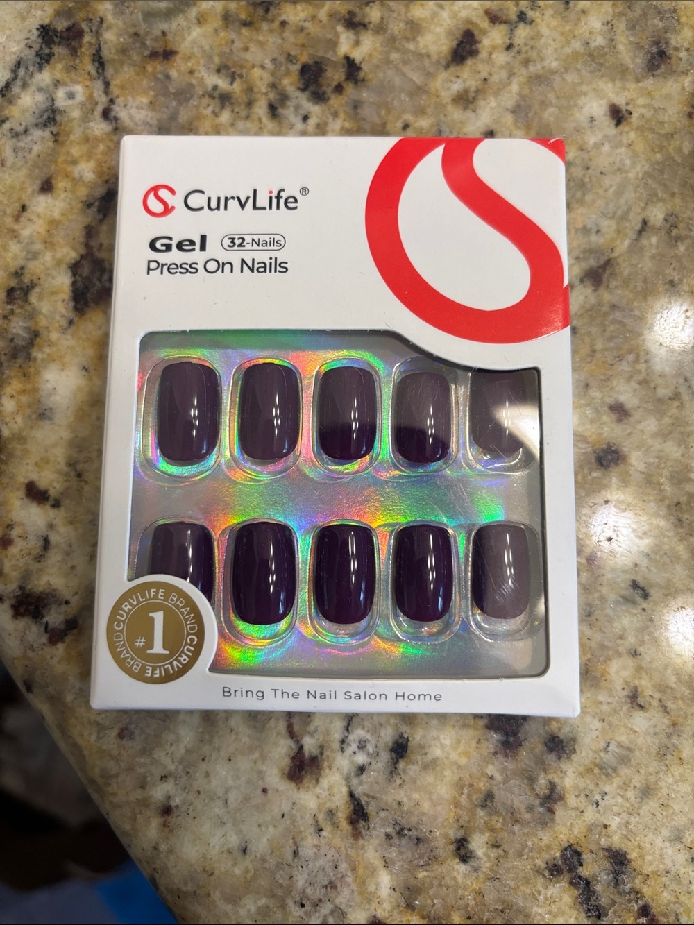 Gel Press-On Nails — Rich Plum (32 Nails)